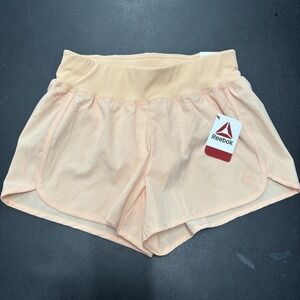 Women's Reebok Evolution Shorts NWT Sz Small‎ Peach Lined 4" Inseam Athletic
